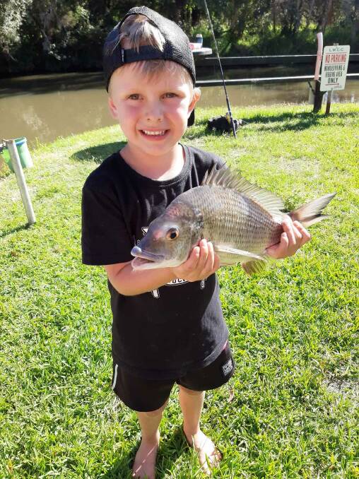 FISH OF THE WEEK: Chaz Matthews, 5, wins the $45 prize from Tackle Power Sandgate for this beautiful 42cm bream caught at Speers Point recently.