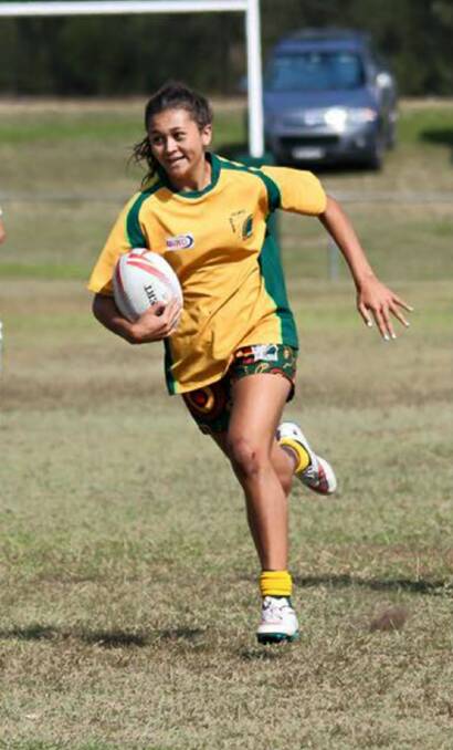 RUNNING HARD:  Emma Bradford  was selected in the NSW Rugby 7s team, joining a host of Academy athletes who enjoyed state honours in the last 12 months. 
