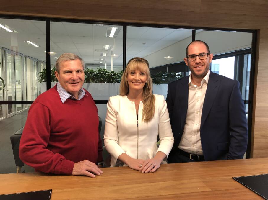 SENIOR PROMOTIONS: The new leadership team at Australian Business Lawyers & Advisors, from left to right, Dr Rod Harrison, with new associate directors  Suzie Leask and Kyle Scott.