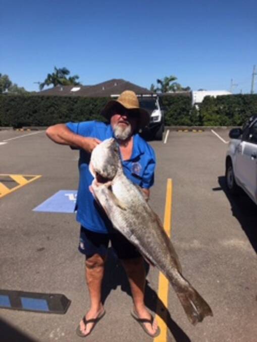 FISH OF THE WEEK: Ray Martyn wins a $45 voucher, courtesy of Sandgate Tacklepower, for this 10.01kg cleaned mulloway caught on Stockton Beach recently.