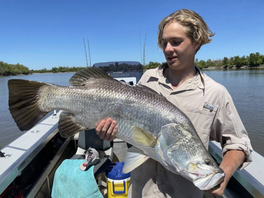 FISH OF THE WEEK: Carter Everett wins $45 courtesy of Sandgate Tackle Power for this mighty barramundi hooked up in Arnhem Land recently.