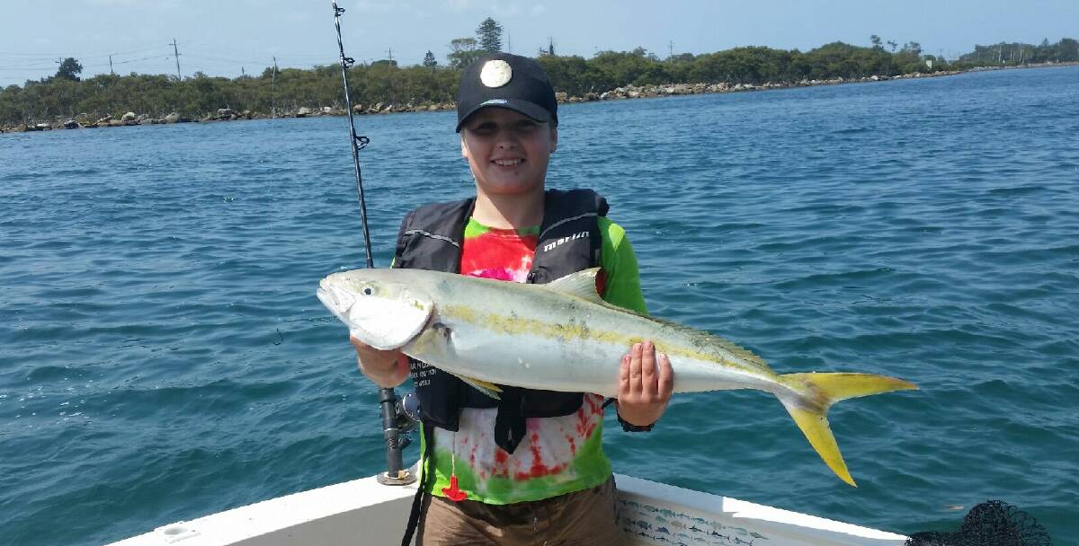 FISH OF THE WEEK: Cohen Heaton wins the Jarvis Walker tacklebox and Tsunami lure pack for this 91cm kingfish caught Swansea channel recently.