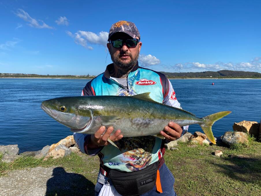 FISH OF THE WEEK: Steve Stefanovski wins the Jarvis Walker tacklebox and Tsunami lure pack for this 102cm 8kg kingfish caught in Swansea Channel this week. 