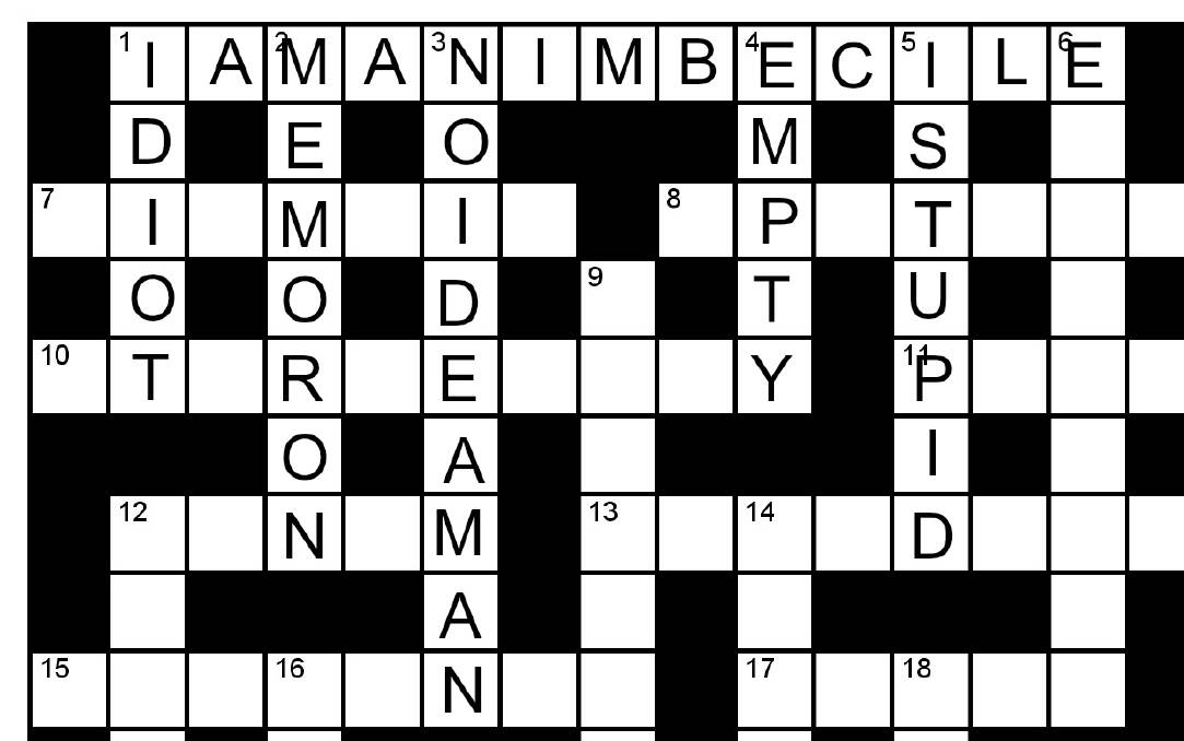 LOOKING FOR ANSWERS: A blank space in a cryptic crossword often feels like you're gazing into one's soul.