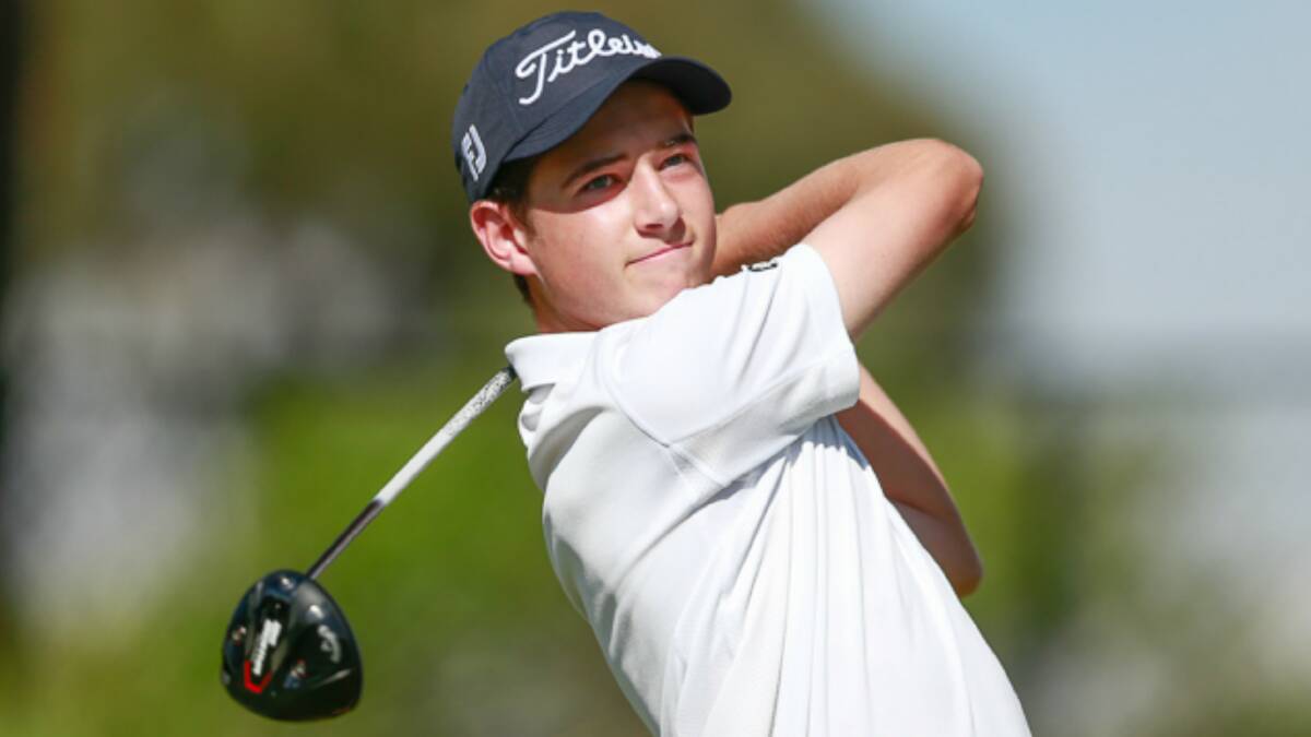 DRIVING TO NEW HEIGHTS: Academy golfer Reid Brown won the Harvey Norman Week of Golf  in a dramatic first-hole play-off at Newcastle Golf Club. 