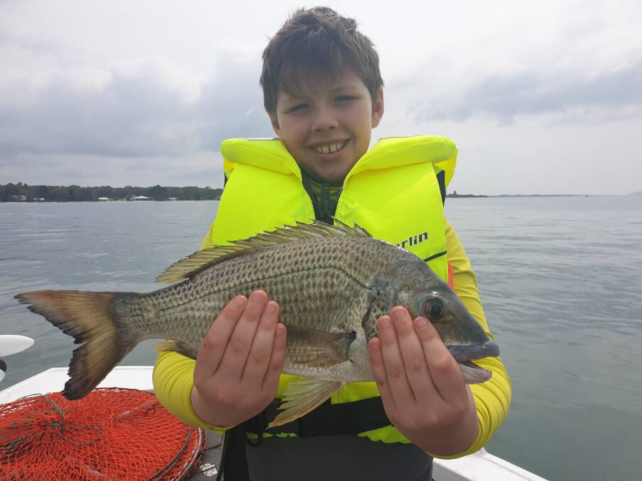 FISH OF THE WEEK: Blake Staniland wins the Jarvis Walker tacklebox and Tsunami lure pack for this PB 42cm bream fishing at Port Stephens recently. 