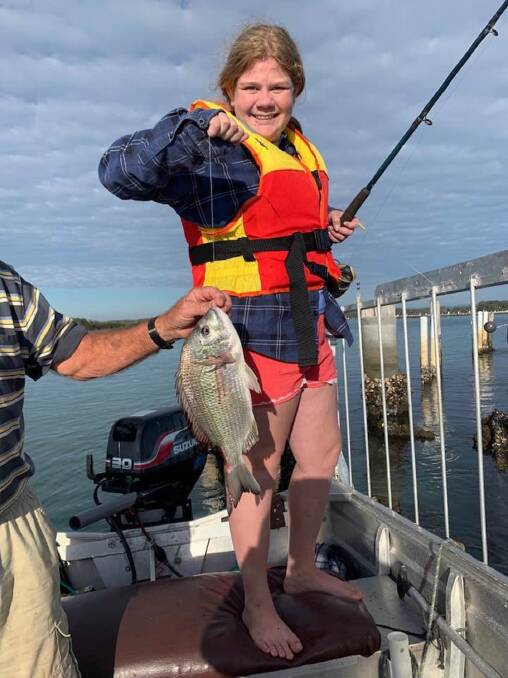 FISH OF THE WEEK: Sophie Copus, of Muswellbrook, wins the Jarvis Walker tacklebox and Tsunami lure pack for this 39cm bream hooked up near Forster last week.