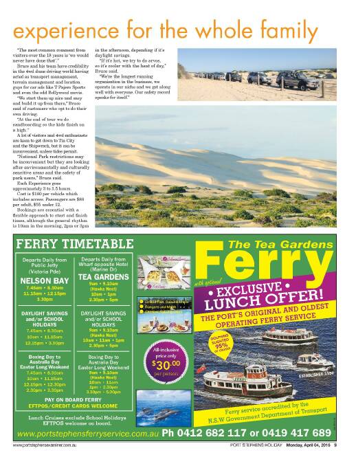 Port Stephens Autumn Holiday Guide 2016