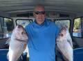 FISH OF THE WEEK: Steve Holmes from Dudley wins $45 courtesy of Sandgate Tackle Power for these two snapper 5.2kg and 3.8kg caught at Broughton Island last weekend.