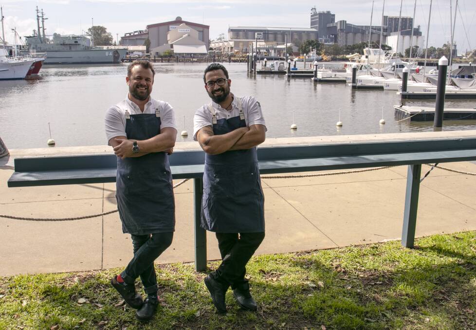 IN FULL SAIL: Chefs Tony Harrison and Darryl Popp are excited about opening Nor East Bistro at Newcastle Cruising Yacht Club on Hannel Street at Wickham.