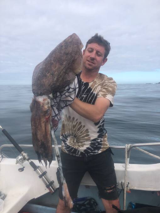 (CUTTLE) FISH OF THE WEEK: Roy Gascoine. wins the Jarvis Walker tacklebox and Tsunami lure pack for this 7.89kg cuttlefish hooked off Swansea Heads last weekend.