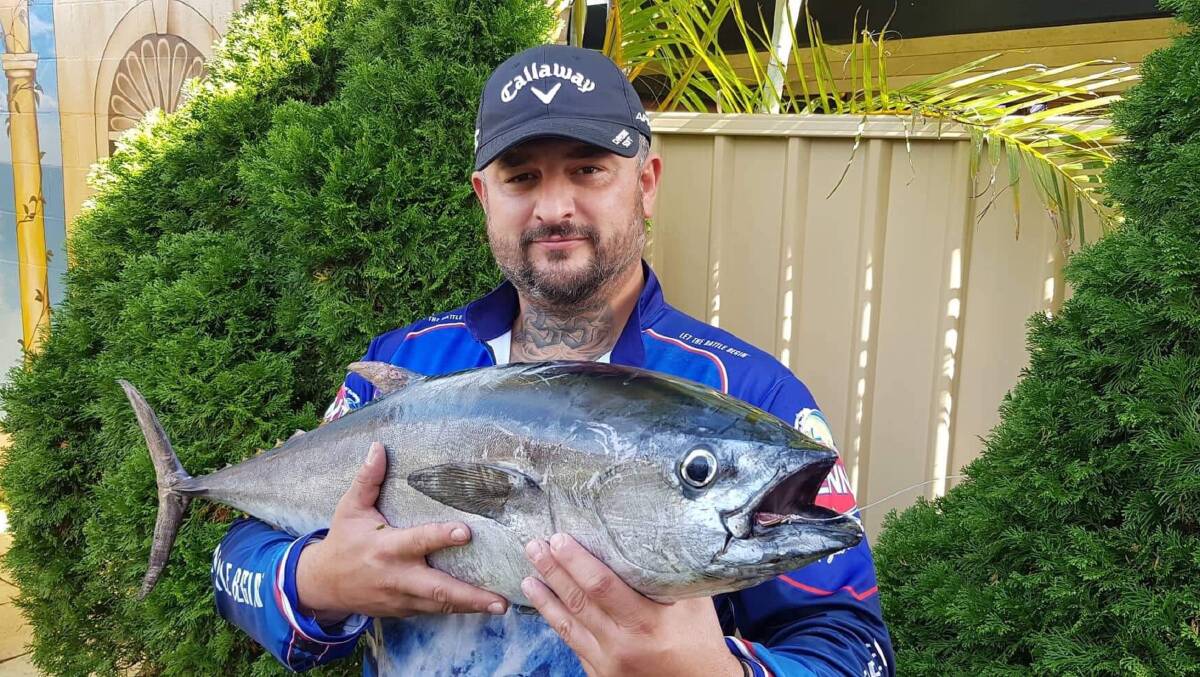 FISH OF THE WEEK: Steve Stefanovski wins the Jarvis Walker tacklebox and Tsunami lure pack for this 13.2kg bluefin tuna caught off Newcastle this week. 
