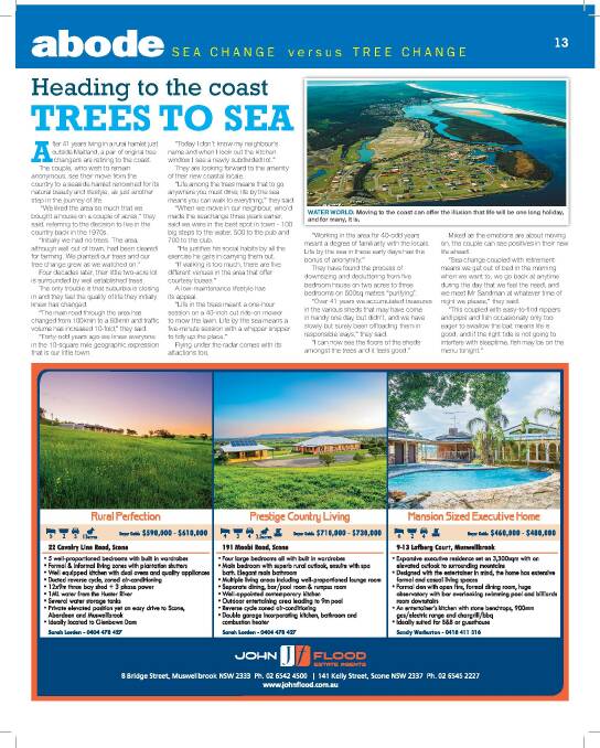 Abode Magazine Summer 2016: Sea Change v Tree Change