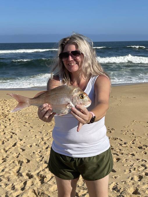 FISH OF THE WEEK: Kassie Blanche wins a $45 voucher courtesy of Sandgate Tackle Power for this snapper hooked off Stockton beach recently.