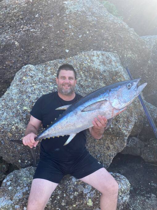 FISH OF THE WEEK: Paul Laskovski wins $45 courtesy of Sandgate Tackle Power for this bluefin tuna hooked somewhere between Newcastle and Sydney yesterday.