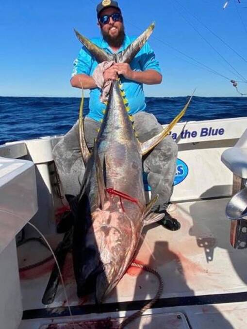 FISH OF THE WEEK: Aaron Bevan wins the Jarvis Walker tacklebox and Tsunami lure pack for this 66kg yellowfin hooked off Swansea last weekend.