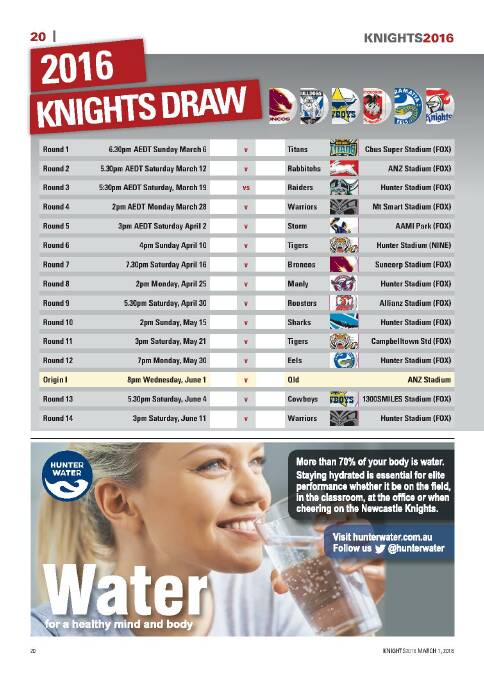 Knights–Newcastle Herald 2016 Season Guide