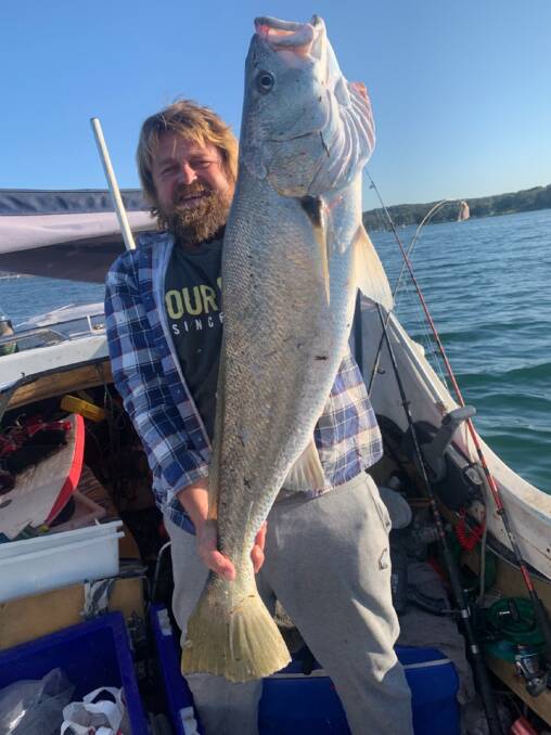 FISH OF THE WEEK: Ian Wiemer wins the $45 prize from Tackle Power Sandgate for this 112cm jew hooked in Lake Macquarie earlier this month.