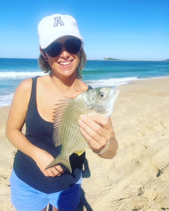 FISH OF THE WEEK: Shelley Valvo wins the Tsunami lure pack and Jarvis Walker tacklebox for this handy bream caught up off Stockton Beach recently.
