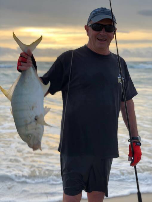 FISH OF THE WEEK: Craig Wrightson wins the $45 prize from Tackle Power Sandgate for this beautiful golden trevally caught on holidays last week up at Lennox Head.