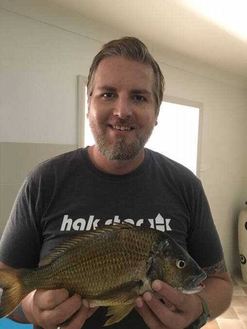 FISH OF THE WEEK: Arron Dearle  wins the Jarvis Walker tacklebox and Tsunami lure pack for this 40cm yellowfin bream caught at Marmong Point last Sunday.


