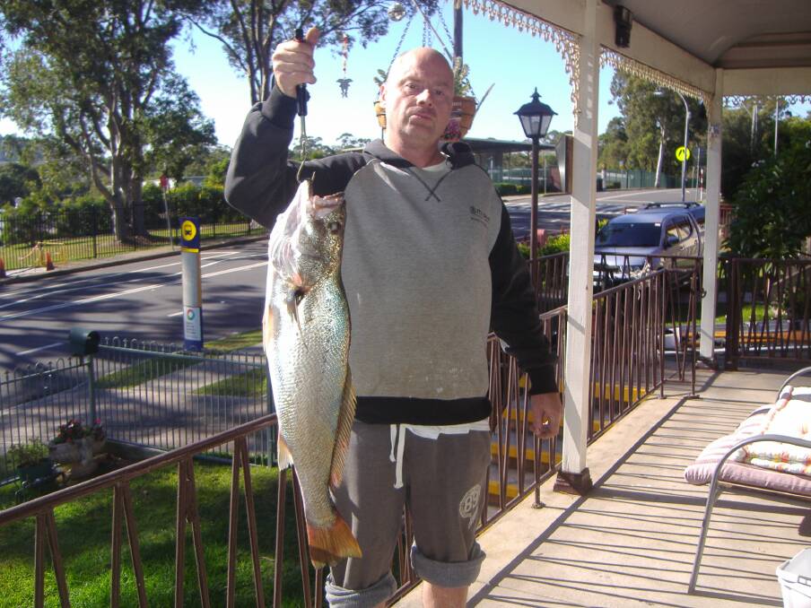 FISH OF THE WEEK: Alan Power of Marmong Point wins the Jarvis Walker tacklebox and Tsunami lure pack for this 80cm jew hooked in Lake Macquarie last week.