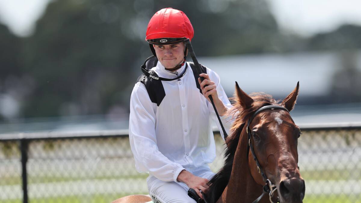 Jockey Mitch Stapleford enjoying the ride after changing course
Picture by Jonathan Carroll