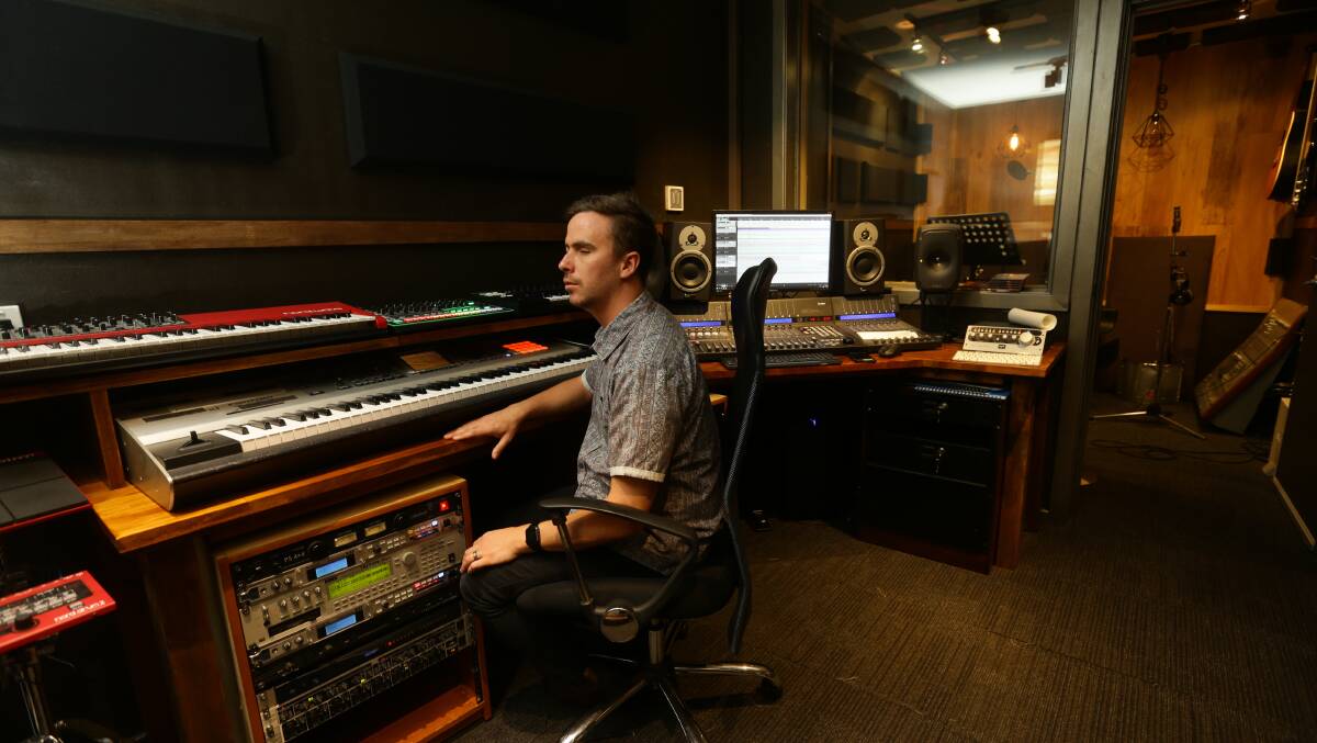 Musician Matt McLaren in his studio. Matt produced Cecilia Devine's album in 2017 and got to know her quite well. Picture: Jonathan Carroll