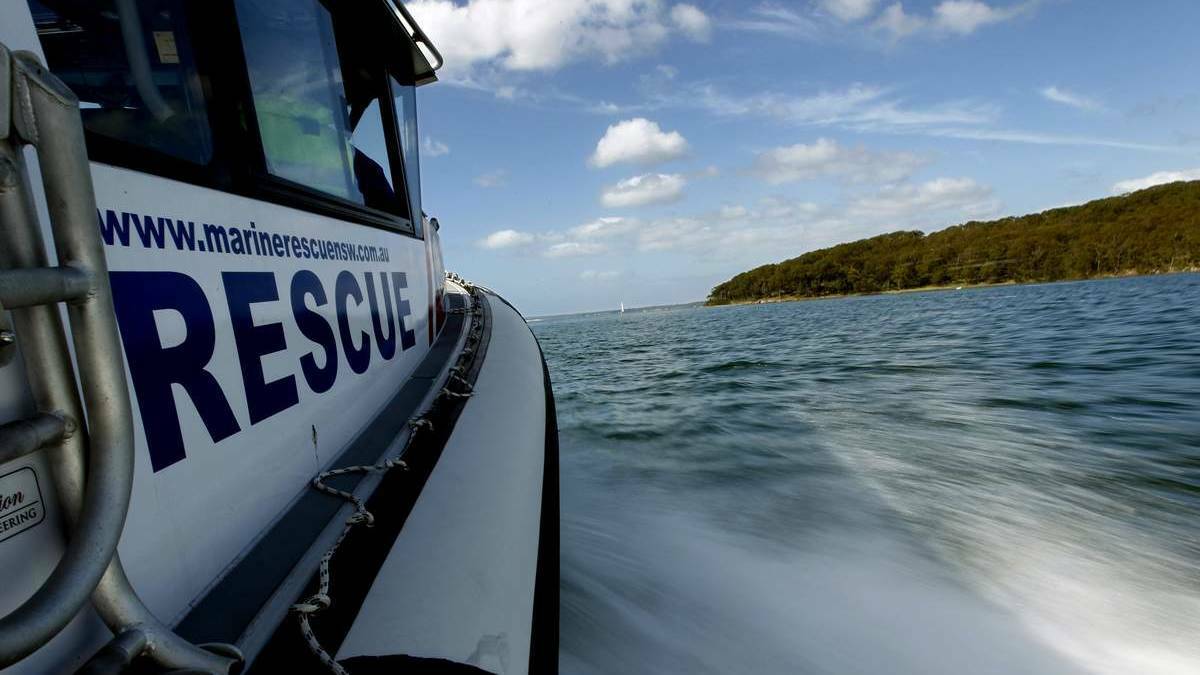 Marine Rescue crews from Newcastle and Port Stephens commands were sent out to the troubled vessel.