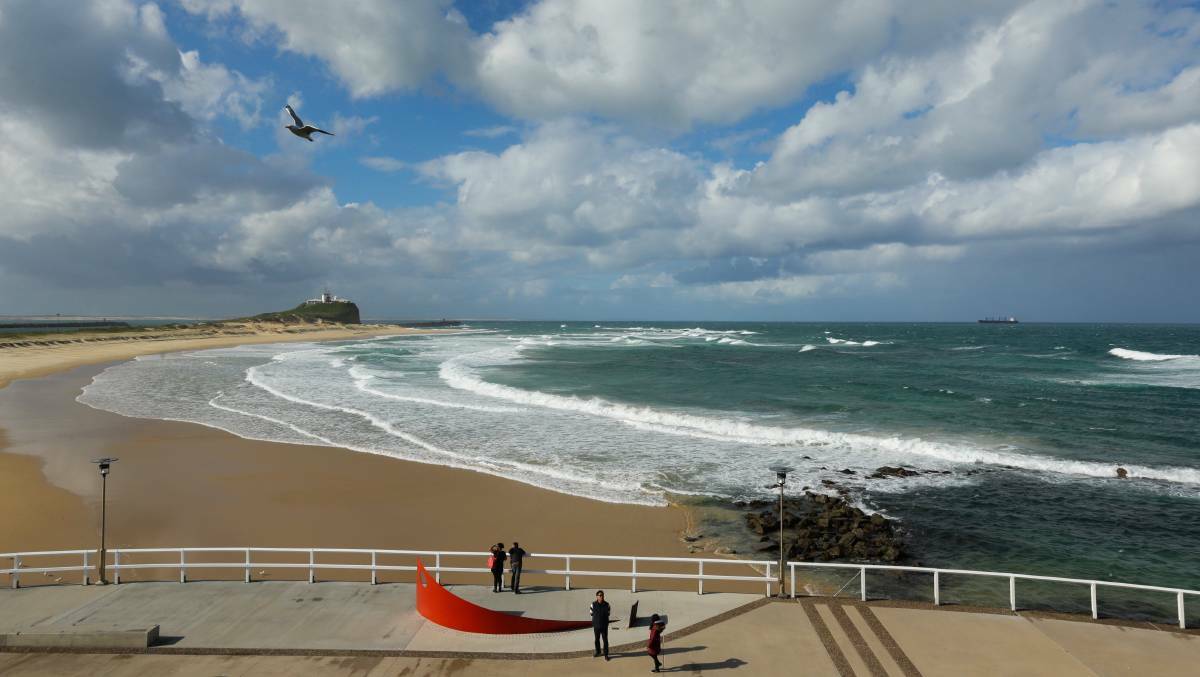 WOW: A beautiful day at Nobbys. Picture: Fairfax Media