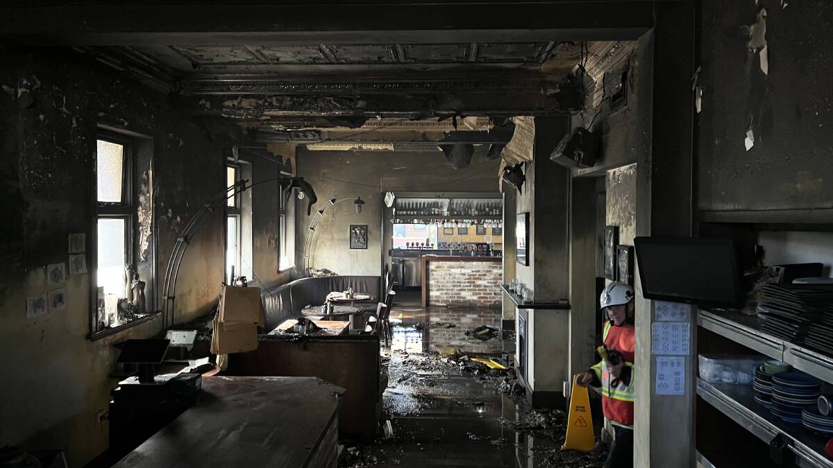 Licensee Tony Dart said he was devastated by the fire. Picture by Fire and Rescue NSW