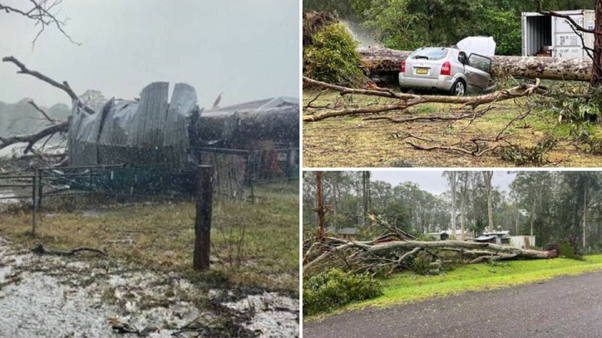 Catherine Woodbine snapped these pictures of damage at a property in Seaham. Luckily no one was in the car at the time the tree came down.