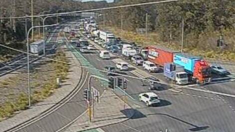 The traffic chaos at 8.45am Monday, October 9. Picture: NSW Traffic 