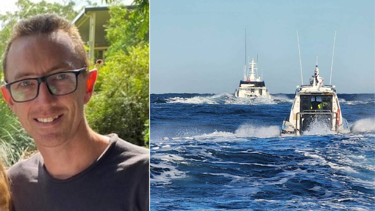 Marine Rescue NSW vessels involved in multi-agency search for Ashley McKellar. Picture: supplied