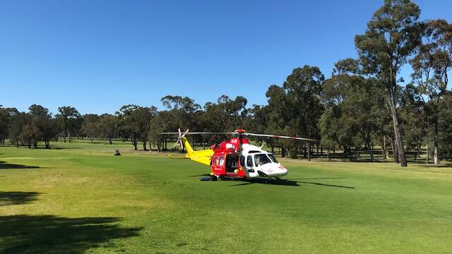 WESTPAC: Part of the highway was closed to traffic and the rescue helicopter had to land on the 18th hole of the golf course 