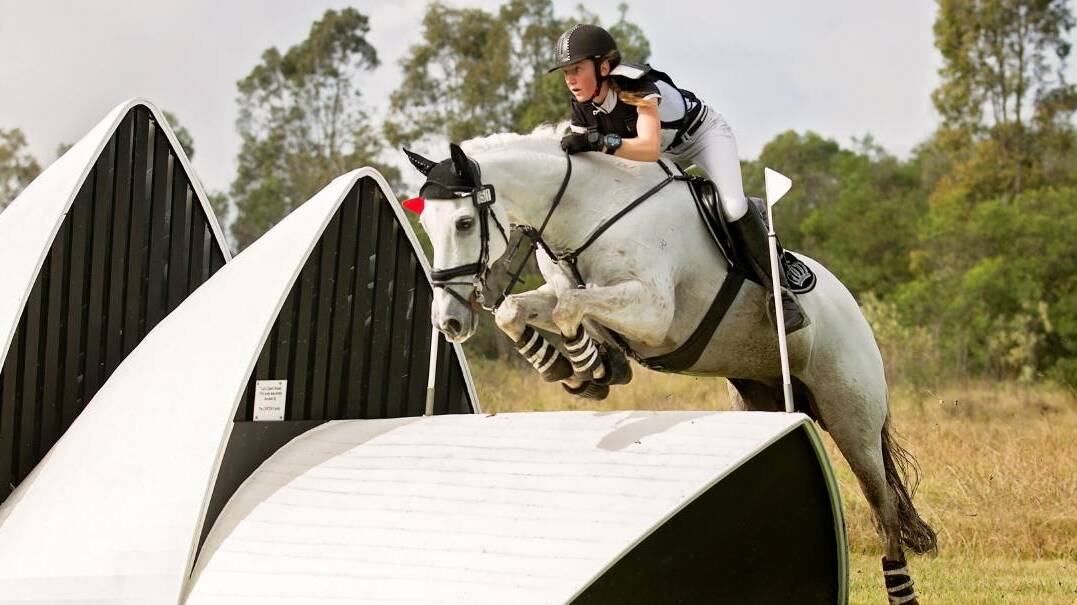 Olivia Inglis competing at the NSW State Interschools Championships in 2015. The 17-year-old died when her horse fell on top of her on a property at Gundy, outside Scone.