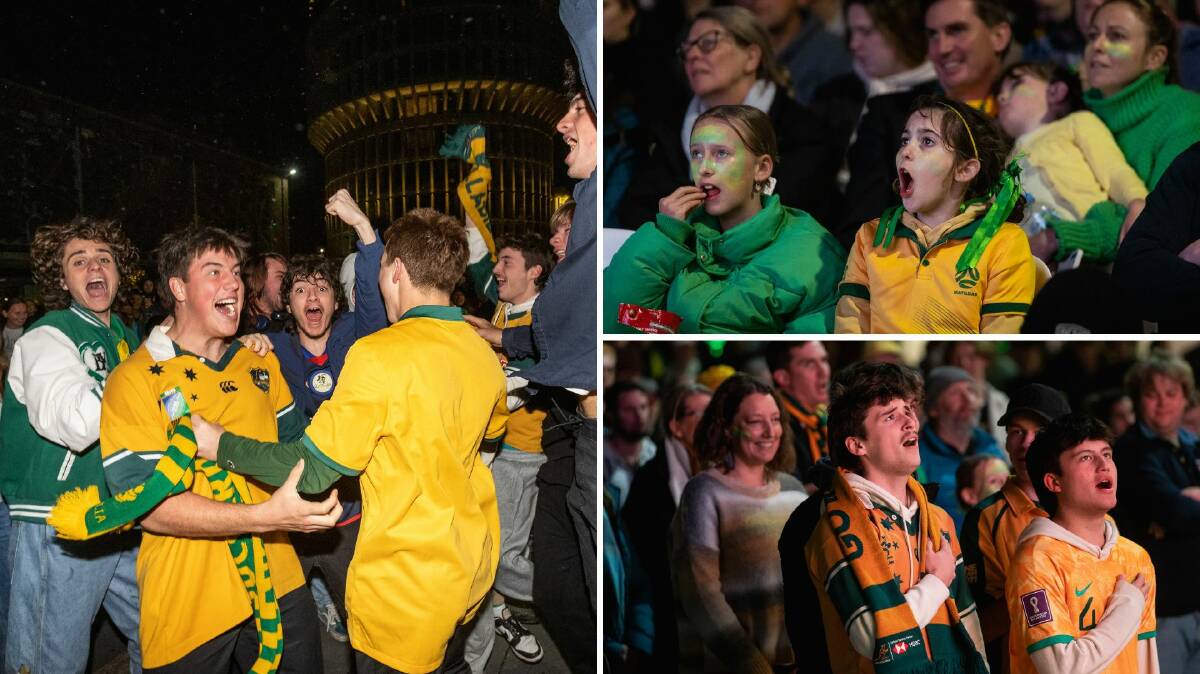 All the emotions as fans packed out Wheeler place in Newcastle to cheer on the Matildas vs England semi-final women's FIFA World Cup Game. Picture by Marina Neil