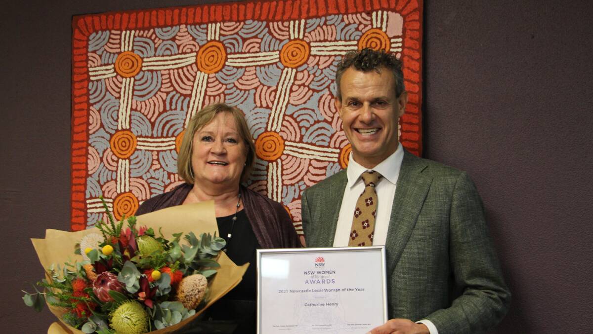 RECOGNISED: In Newcastle the woman of the year award went to national aged care advocate Catherine Henry. 