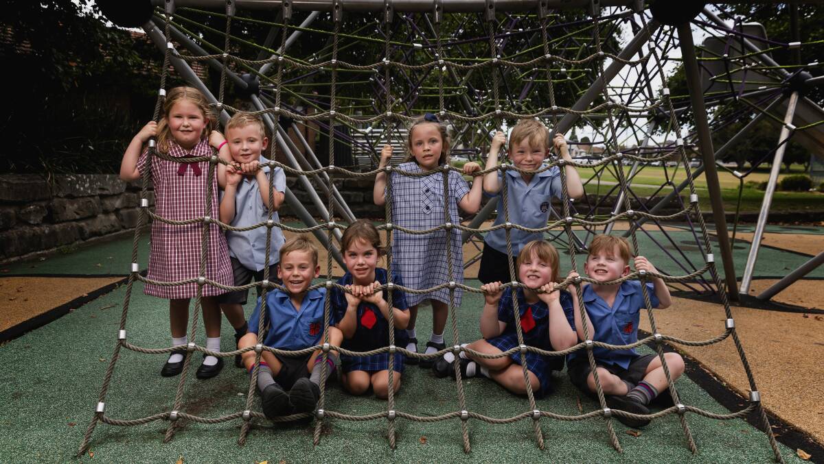 Kindergarten twins start school together, pictures by Marina Neil