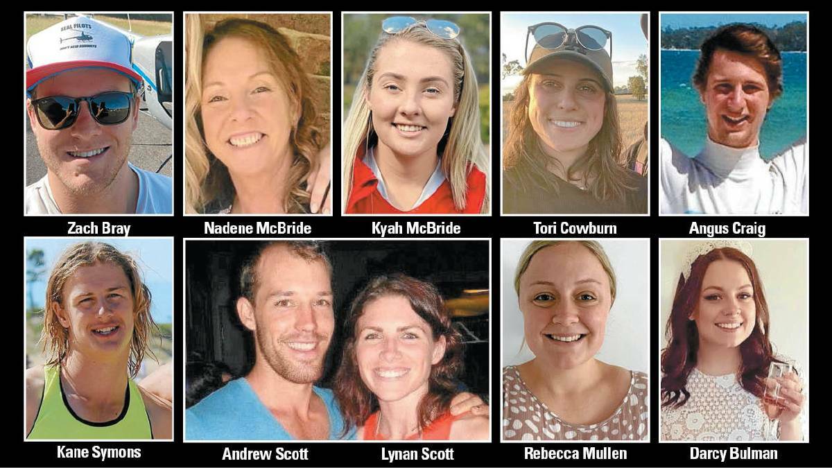 The ten people killed in the horror crash.