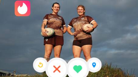 Cooks Hill Brown Snakes players Lucinda Iacono, left, and Bonnie Bremner are ready for their maiden season in Hunter Rugby Women. Picture by Peter Lorimer