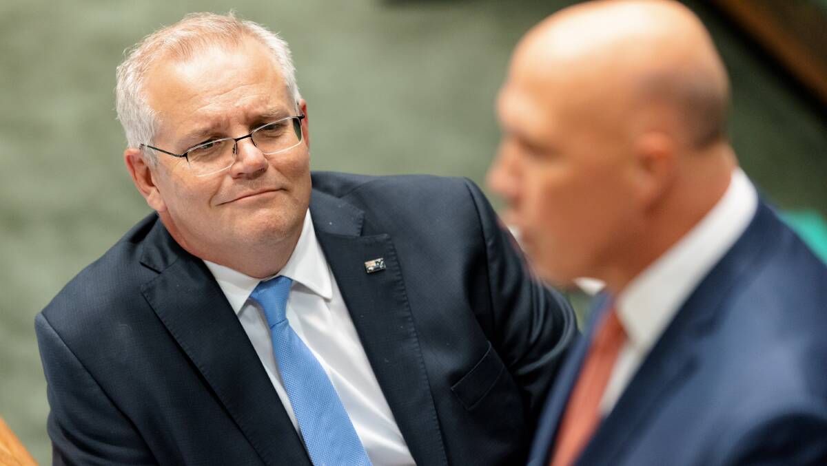 Scott Morrison and Peter Dutton have been grilled on national security this week. Picture: Sitthixay Ditthavong