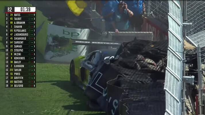 Brad Schumacher's good friend and team-mate Sergio Pires was involved in a huge crash at Adelaide.