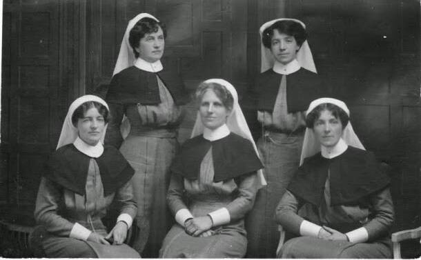 WAR SERVICE: Matron Ida Greaves (centre) pictured during her service in World War One. Picture: Greaves Family Archive, courtesy Trish Hayes.
