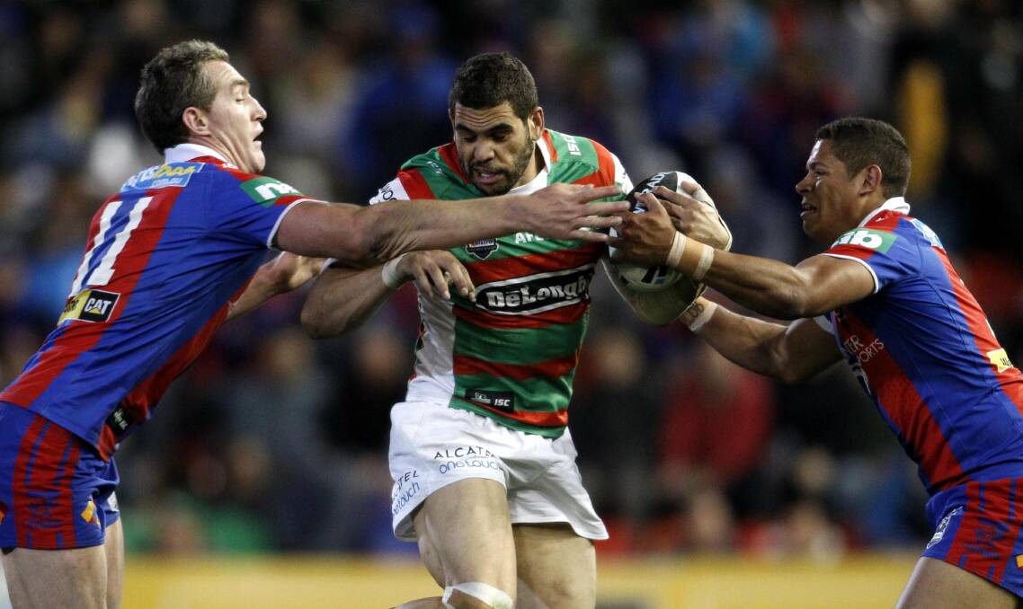 Superstar: Greg Inglis claims he was "overlooked" by the Knights when he wanted to play for Newcastle instead of going to Melbourne while attending Hunter Sports High back in 2003. The Knights have disputed the claims. Picture: Darren Pateman
