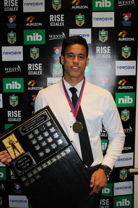 HONOUR: Pasami Saulo. Picture courtesy of Newcastle Knights
