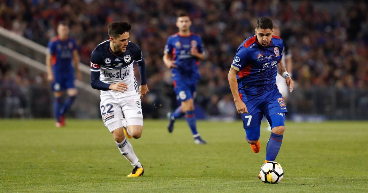 CLOSE CALL: Newcastle dynamo Dimi Petratos has been named in the Socceroos train-on squad for games against South Korea and Lebanon. He remains in contention for the Asian Cup tournament in January. Picture: Max Mason-Hubers