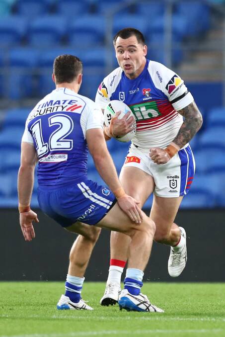 CHARGED: David Klemmer is facing a suspension after a 75th-minute incident against Canterbury. Picture: Chris Hyde, Getty Images