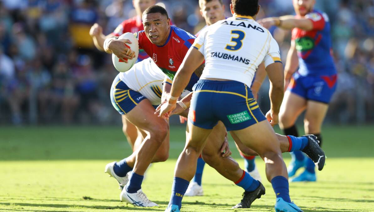 Knights veteran Tyson Frizell is understood to be back on the radar of Blues coach Brad Fittler and in the mix for a possible Origin recall. Picture by Jonathan Carroll