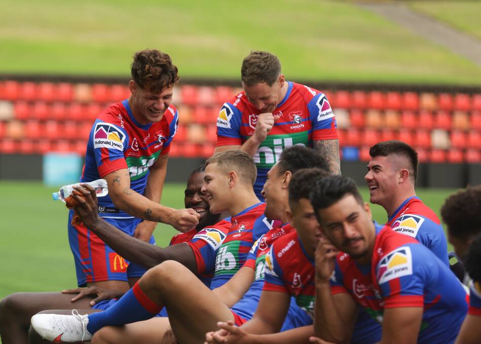 The Newcastle Knights have cancelled a planned media opportunity and photo shoot at McDonald Jones Stadium today, in solidarity with the other 16 NRL clubs. Picture by Jonathan Carroll